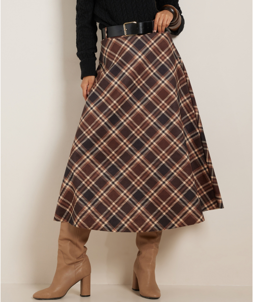 midi rok dessin met riem