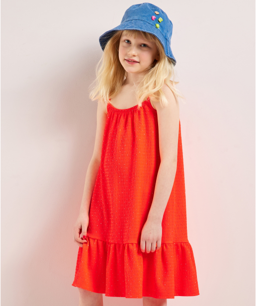 crinkle jurk met glitters