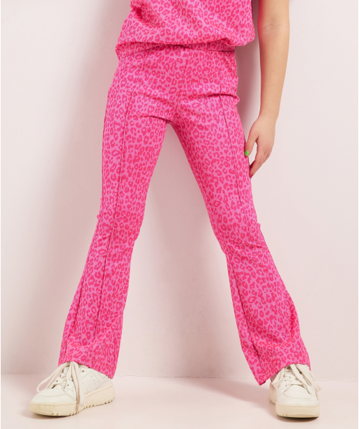 flared fit broek met print