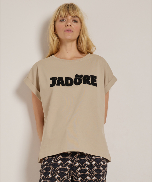t-shirt boucle j'adore