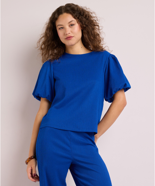 t-shirt met pofmouwen