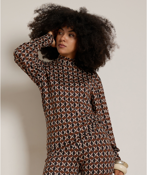 turtleneck top all-over print
