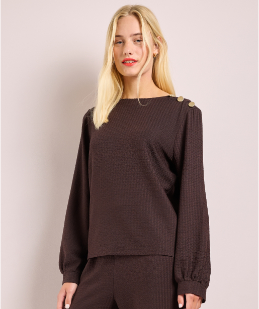 crinkle top met knopen