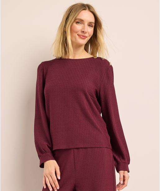crinkle top met knopen