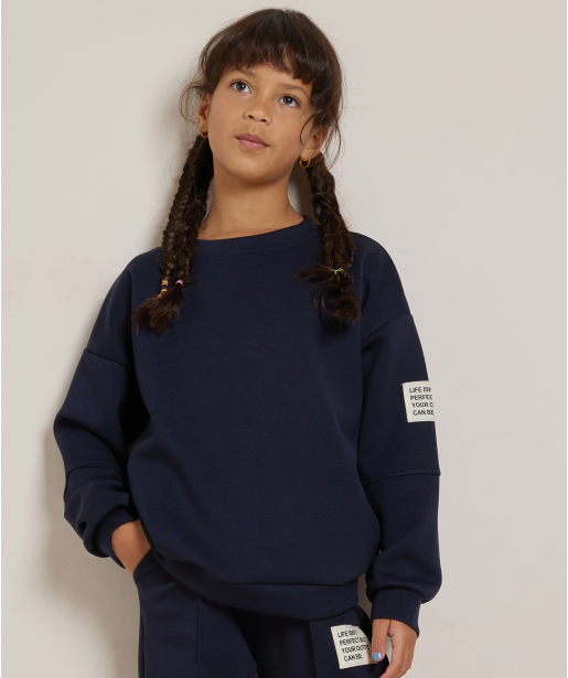 oversized trui met label