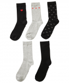 5-pack sokken dessin