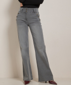 wide fit stretch jeans met knopen