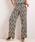 wide fit broek met all-over print