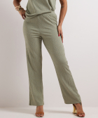 wide fit broek uni crinkle