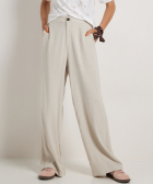 linnenlook wide fit broek