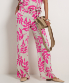 wide fit viscose broek met print