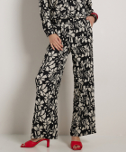 wide fit broek met bloemenprint