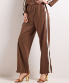 wide fit broek met streepbaan