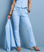 flared fit broek travelstof pinstripe