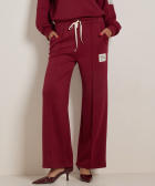 wide fit broek met label