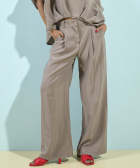 wijde pantalon uni