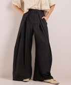 wijde pantalon met plooien