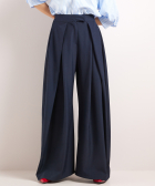 wijde pantalon met plooien