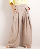 wijde pantalon met plooien