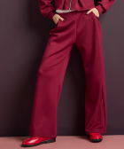 wide fit broek met plooi