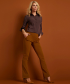 flared fit broek travelstof