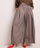 wijde pantalon met ruiten dessin