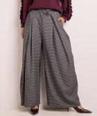 wijde pantalon met ruiten dessin