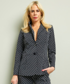 travelstof blazer polkadot