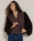 overslag blazer glittermouw