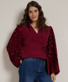 overslag blazer glittermouw