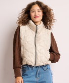 gilet met gestept dessin
