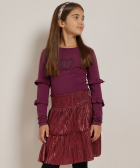 jurk met glitter plissé