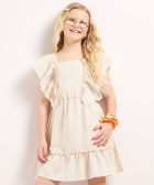 linnenlook jurkje met open rug