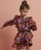 ruche jurkje chiffon