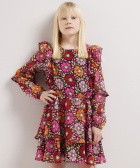 ruche jurkje chiffon