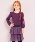 jurk met glitter plissérok