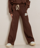 wide fit broek met label