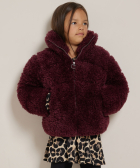 fake fur jas doorgestikt