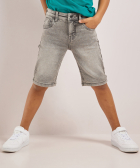 jogg jeans met knoop- met ritssluiting