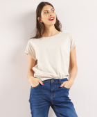 wijd t-shirt stippen