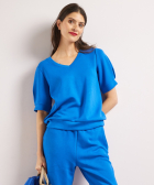 v-hals t-shirt pofmouw