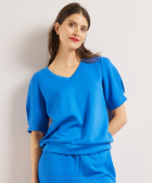 v-hals t-shirt pofmouw