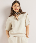 v-hals t-shirt pofmouw