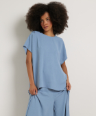 wijd t-shirt met splitjes