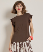 t-shirt met ruches