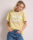 kanten t-shirt met print