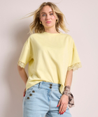 t-shirt met kanten split