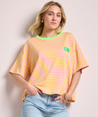 t-shirt label met strepen