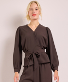 peplum top met strik