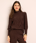 crinkle top met hoge hals